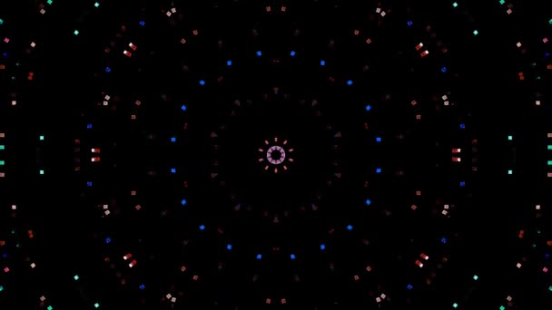 Modello Astratto Caleidoscopio Con Colori Pieni Mandala Magico — Video Stock
