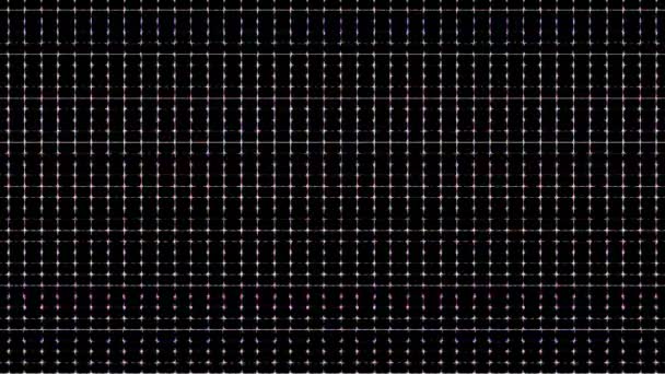 Abstracto Brillante Líneas Brillantes Conjunto Onda Colorido Fondo Negro — Vídeo de stock