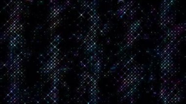 3D soyut parlak çizgiler, dalga, renkli, siyah arkaplan