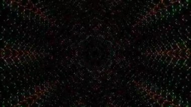 Soyut Kaleydoskop deseni tam renklerle. Sihirli mandala. 4k