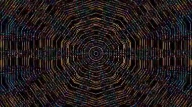 soyut çizgiler merkezde parlayan renkli ışık, siyah arkaplan