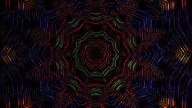 soyut çizgiler merkezde parlayan renkli ışık, siyah arkaplan