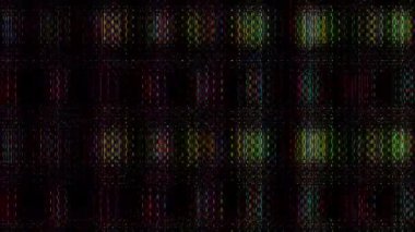 3D soyut parlak çizgiler, dalga, renkli, siyah arkaplan