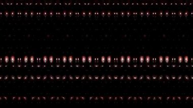 Animated digital abstract. Colorful curved and circular lines on black background, seamless loop