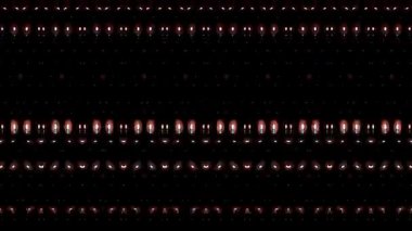 Animated digital abstract. Colorful curved and circular lines on black background, seamless loop