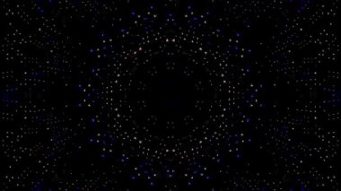 Soyut arka plan hareket eden çizgiler ve parlayan ışık noktaları. Çemberlerle canlandırma