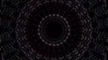 Soyut arka plan hareket eden çizgiler ve parlayan ışık noktaları. Çemberlerle canlandırma