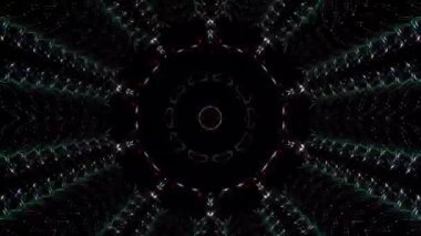 Soyut arka plan hareket eden çizgiler ve parlayan ışık noktaları. Çemberlerle canlandırma