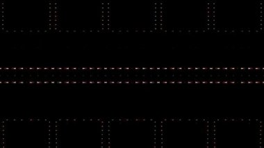 3D soyut parlak çizgiler, dalga, renkli, siyah arkaplan