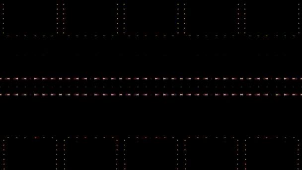 Rezumat Strălucitoare Linii Luminoase Set Val Colorat Fundal Negru — Videoclip de stoc