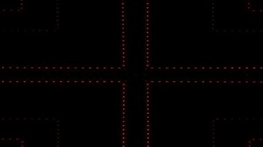 3D shining bright dots set colorful line wave motion, on black background