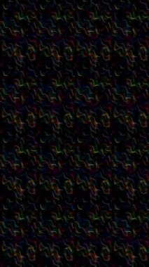 3D animation vertical beautiful video colorful abstract bright light energy 4K of smooth lines waves glittering light effect on black background