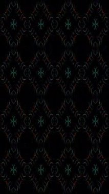 3D animation vertical beautiful video colorful abstract bright light energy 4K of smooth lines waves glittering light effect on black background