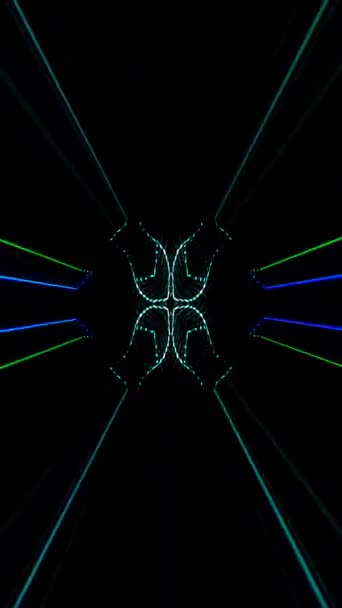 Анімація Вертикальне Красиве Відео Барвисте Абстрактне Яскраве Світло Енергія Хвиль — стокове відео