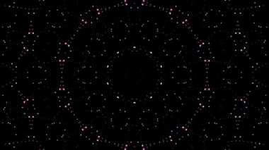 Soyut arka plan hareket eden çizgiler ve parlayan ışık noktaları. Çemberlerle canlandırma