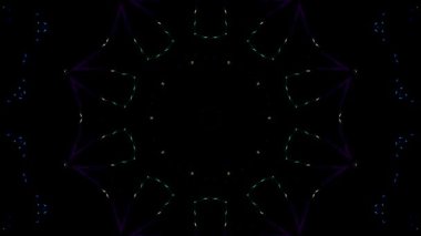 Soyut arka plan hareket eden çizgiler ve parlayan ışık noktaları. Çemberlerle canlandırma