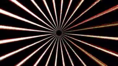 3D soyut parlak çizgiler, dalga, renkli, siyah arkaplan