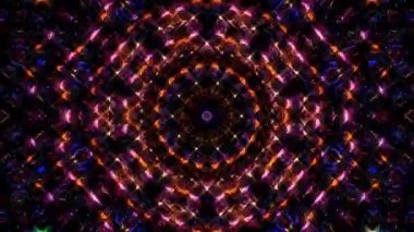 Soyut arka plan hareket eden çizgiler ve parlayan ışık noktaları. Çemberlerle canlandırma