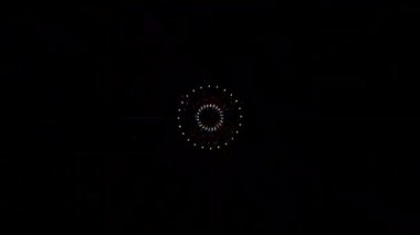 Soyut arka plan hareket eden çizgiler ve parlayan ışık noktaları. Çemberlerle canlandırma