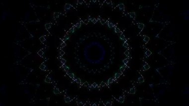 Soyut arka plan hareket eden çizgiler ve parlayan ışık noktaları. Çemberlerle canlandırma