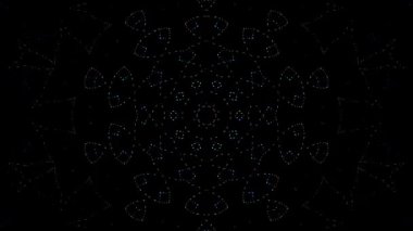 Soyut arka plan hareket eden çizgiler ve parlayan ışık noktaları. Çemberlerle canlandırma