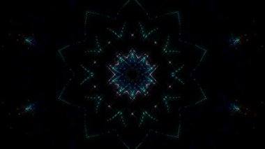 3D animation video beautiful abstract colorful 4K bright light energy of lines with round shape in smooth center of waves glittering light effect on black background