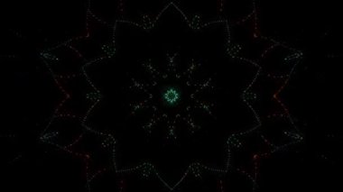 3D animation video beautiful abstract colorful 4K bright light energy of lines with round shape in smooth center of waves glittering light effect on black background