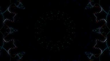 Soyut arka plan hareket eden çizgiler ve parlayan ışık noktaları. Çemberlerle canlandırma