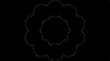 Soyut arka plan hareket eden çizgiler ve parlayan ışık noktaları. Çemberlerle canlandırma