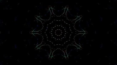 Soyut arka plan hareket eden çizgiler ve parlayan ışık noktaları. Çemberlerle canlandırma