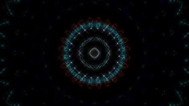 Soyut arka plan hareket eden çizgiler ve parlayan ışık noktaları. Çemberlerle canlandırma