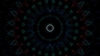 Soyut arka plan hareket eden çizgiler ve parlayan ışık noktaları. Çemberlerle canlandırma