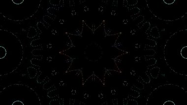 Soyut arka plan hareket eden çizgiler ve parlayan ışık noktaları. Çemberlerle canlandırma