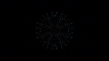 Soyut arka plan hareket eden çizgiler ve parlayan ışık noktaları. Çemberlerle canlandırma