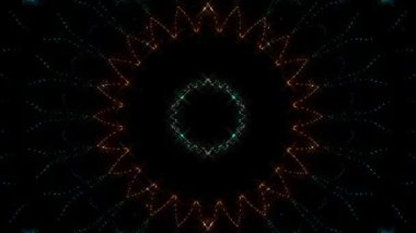 Soyut arka plan hareket eden çizgiler ve parlayan ışık noktaları. Çemberlerle canlandırma