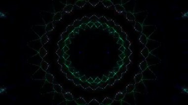 Soyut arka plan hareket eden çizgiler ve parlayan ışık noktaları. Çemberlerle canlandırma