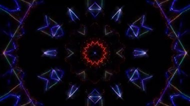 soyut çizgiler merkezde parlayan renkli ışık, siyah arkaplan