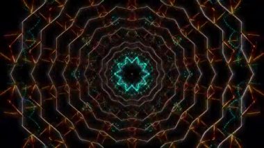 soyut çizgiler merkezde parlayan renkli ışık, siyah arkaplan