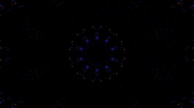 Soyut arka plan hareket eden çizgiler ve parlayan ışık noktaları. Çemberlerle canlandırma