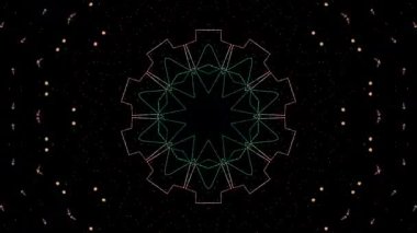 soyut çizgiler merkezde parlayan renkli ışık, siyah arkaplan