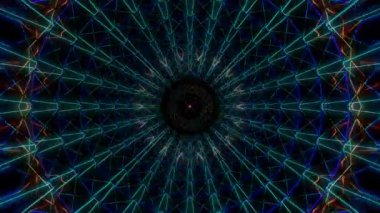 soyut çizgiler merkezde parlayan renkli ışık, siyah arkaplan