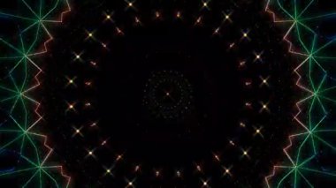 soyut çizgiler merkezde parlayan renkli ışık, siyah arkaplan