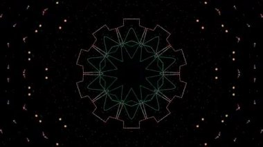 soyut çizgiler merkezde parlayan renkli ışık, siyah arkaplan