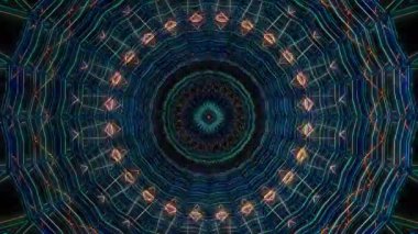 Soyut arka plan hareket eden çizgiler ve parlayan ışık noktaları. Çemberlerle canlandırma