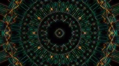 Soyut arka plan hareket eden çizgiler ve parlayan ışık noktaları. Çemberlerle canlandırma