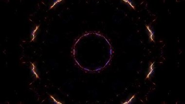 Parlayan güzel soyut bir kaleydoskop, ince hareketleri düzenleyen parlak bir ışık.