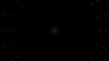 Parlayan güzel soyut bir kaleydoskop, ince hareketleri düzenleyen parlak bir ışık.