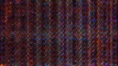 3D parlak şerit set renkli çizgi dalga hareketi, siyah arkaplan