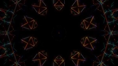 soyut çizgiler merkezde parlayan renkli ışık, siyah arkaplan