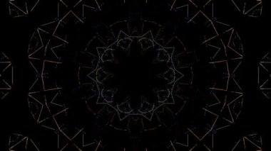 soyut çizgiler merkezde parlayan renkli ışık, siyah arkaplan